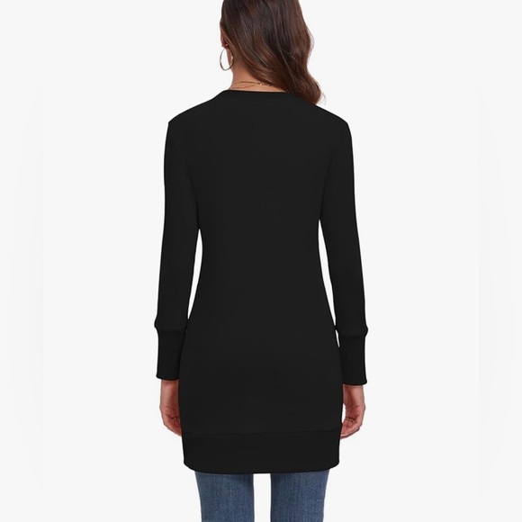 Snap Button Down Ribbed Cardigan Black Size S - Picture 5 of 10